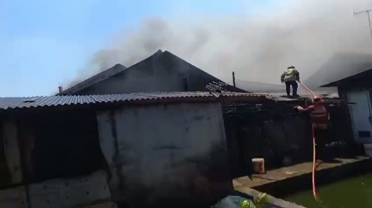 Pabrik Tahu di Cisaat Sukabumi Terbakar Hebat