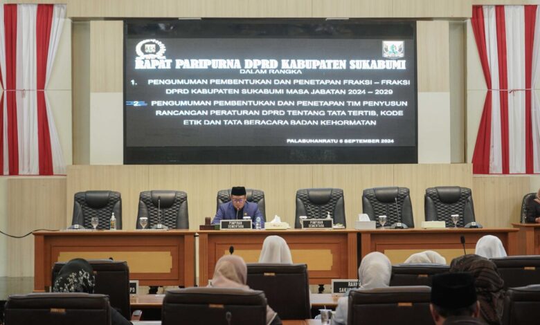 Paripurna Ke-3 DPRD Kabupaten Sukabumi Bahas 2 Agenda