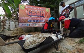 Antisipasi Gempa Megathrust & Sesar Cimandiri, SAR Sukabumi-CSSR Gelar Simulasi Kesiapsiagaan Bencana