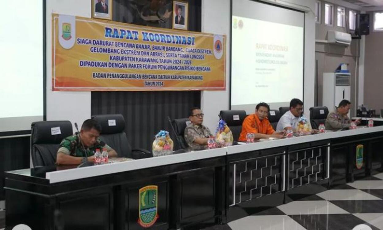 BPBD Kabupaten Karawang Rakor Siaga Darurat Bencana