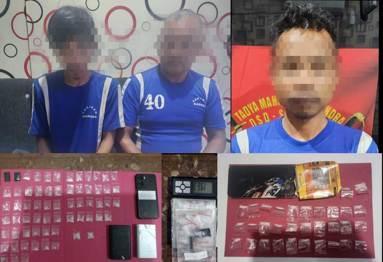 Edarkan Sabu, 3 Pelaku Dibekuk Sat Narkoba Polres Sukabumi Kota