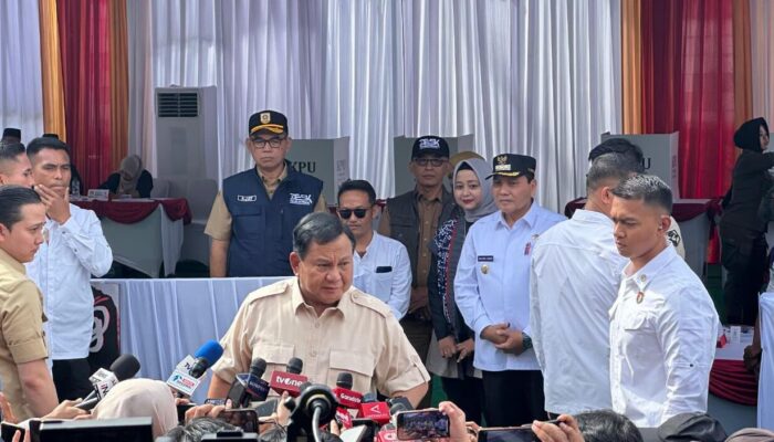 Prabowo Subianto Nyoblos di Kabupaten Bogor, Ini Pesannya