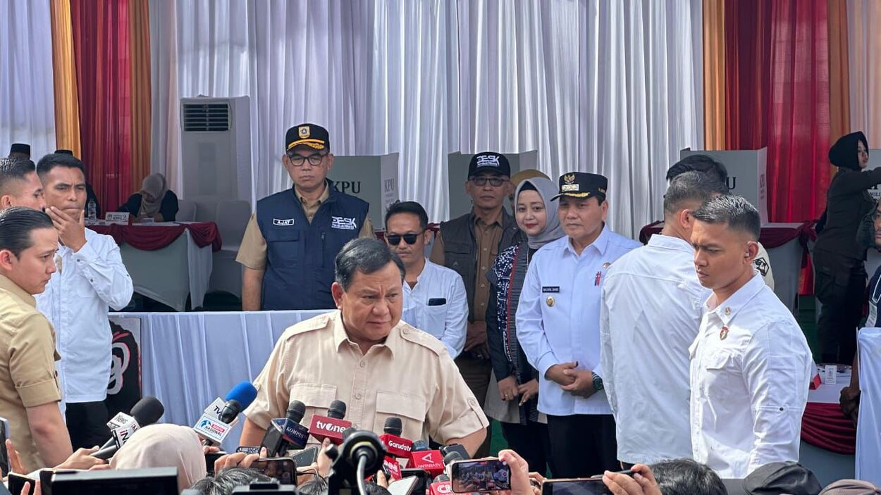 Prabowo Subianto Nyoblos di Kabupaten Bogor, Ini Pesannya