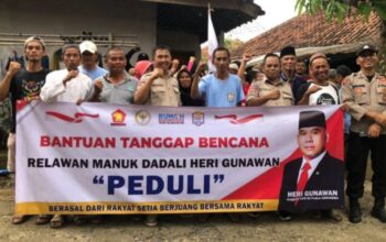 Anggota DPR RI Fraksi Partai Gerindra Heri Gunawan Salurkan Bantuan Bagi Korban Bencana di Sukabumi