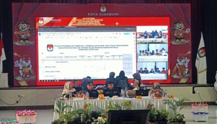 KPU Kota Sukabumi Gelar Rapat Pleno Terbuka Pilkada Serentak 2024, di Gedung Juang 45