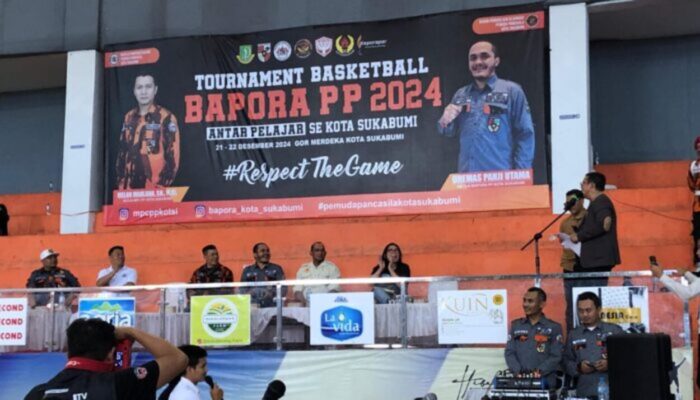 Pj Wali Kota Sukabumi Resmi Buka Turnamen Basketball Bapora Cup 2024 Tingkat Pelajar Se-Kota Sukabumi