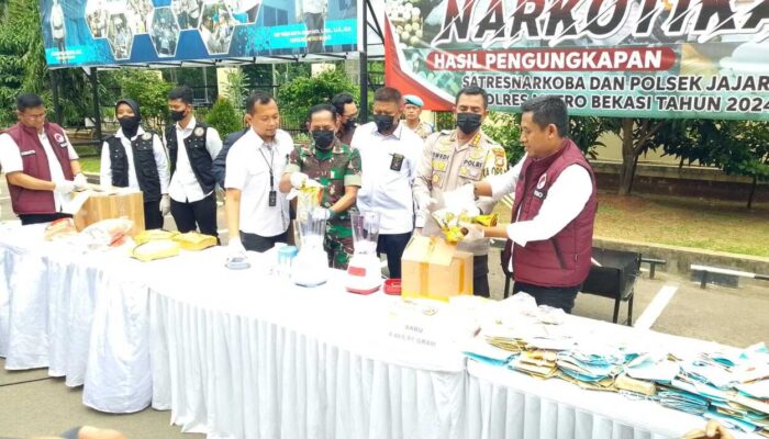 Polres Metro Bekasi Musnahkan Ribuan Gram Narkotika