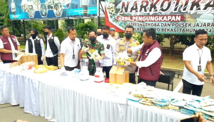 Polres Metro Bekasi Musnahkan Ribuan Gram Narkotika