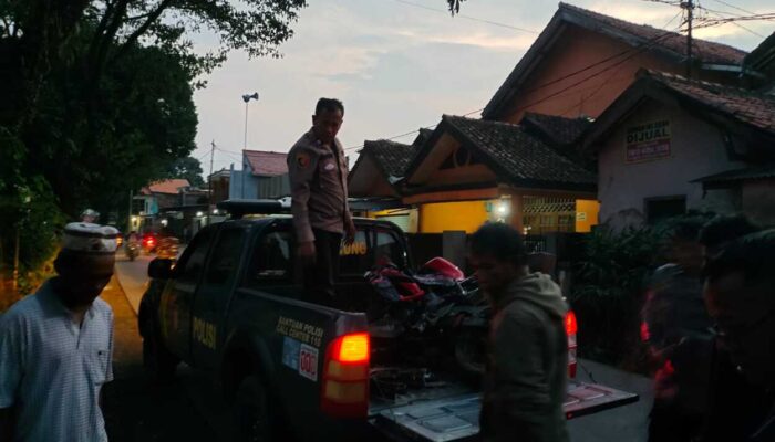 Seorang Pemotor di Cianjur Tewas Menabrak Pilar