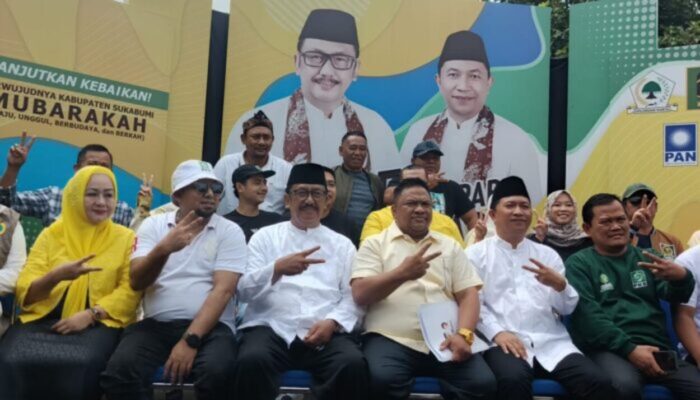 Timses Asep Japar-Andreas Umumkan Kemenangan Pilbup Sukabumi Dulang Suara 53,09 Persen