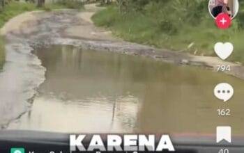 Viral Jalan Rusak di Kiarasari Kabupaten Bogor