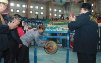 580 Peserta Ikuti Festival Pencak Silat Kapolres Sukabumi Cup I 2025, di GOR Tinju Venue Palabuhanratu