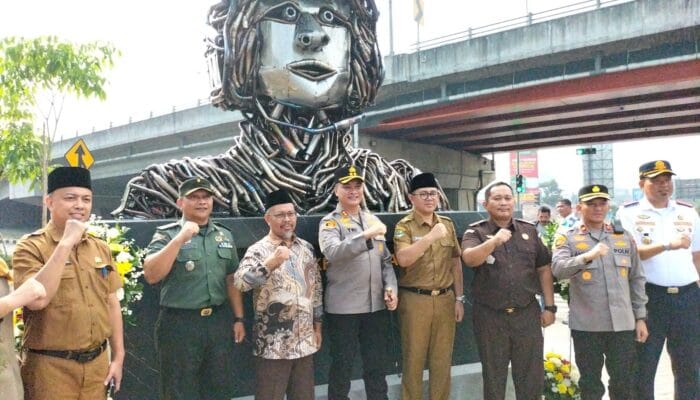 Kapolres Cimahi Resmikan Monumen dari Knalpot Brong di Padalarang KBB