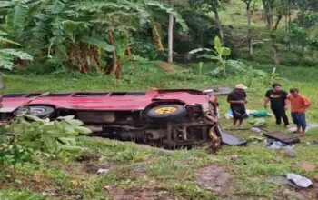 Mobil Elf Masuk Jurang di Cianjur Selatan, 1 Penumpang Tewas