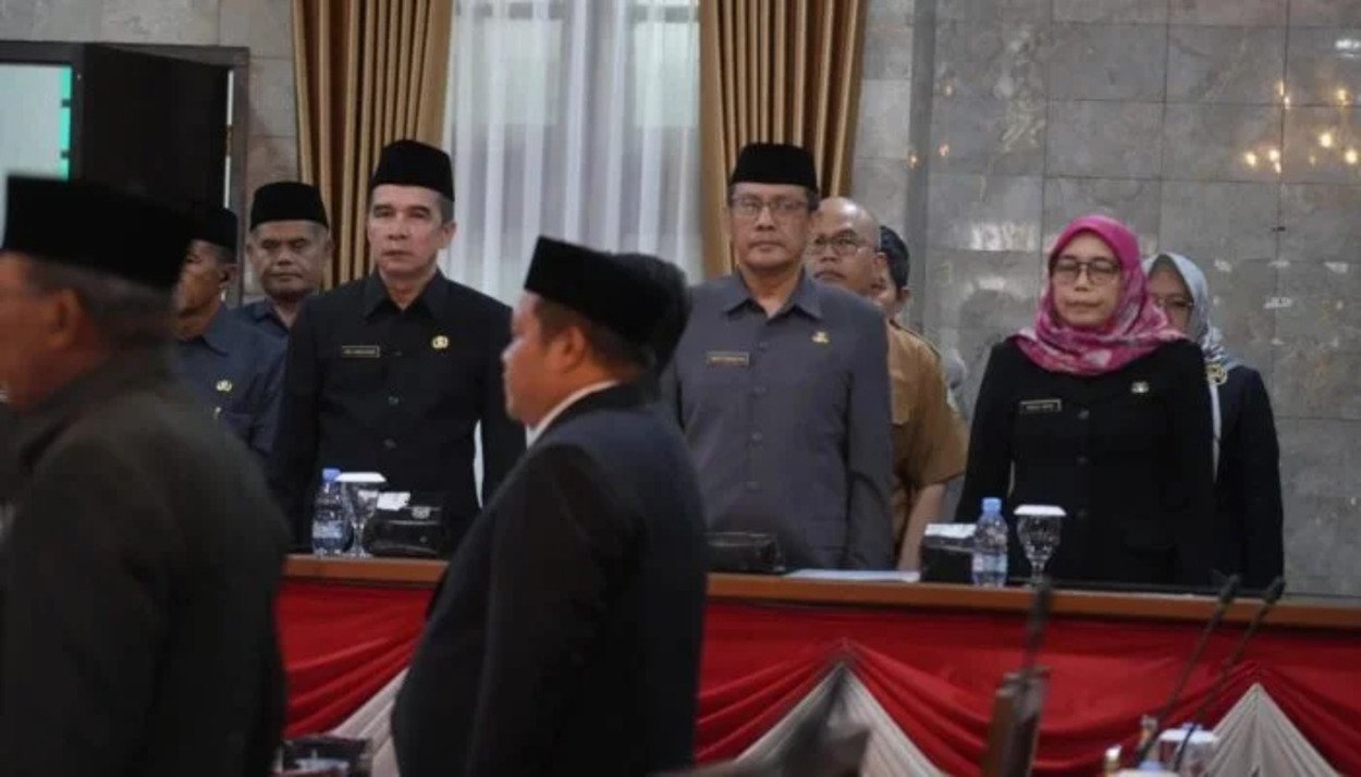 PJ Wali Kota Sukabumi Bersama Unsur Forkopimda Hadiri Rapat Paripurna DPRD