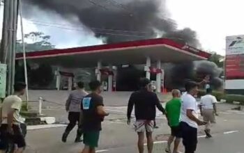 SPBU di Tanggeung Cianjur Selatan Kebakaran