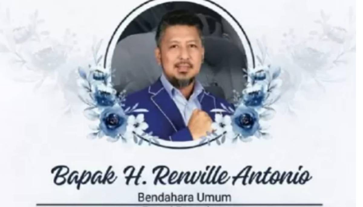 Partai Demokrat Umumkan Meninggalnya Bendahara Renville Antonio