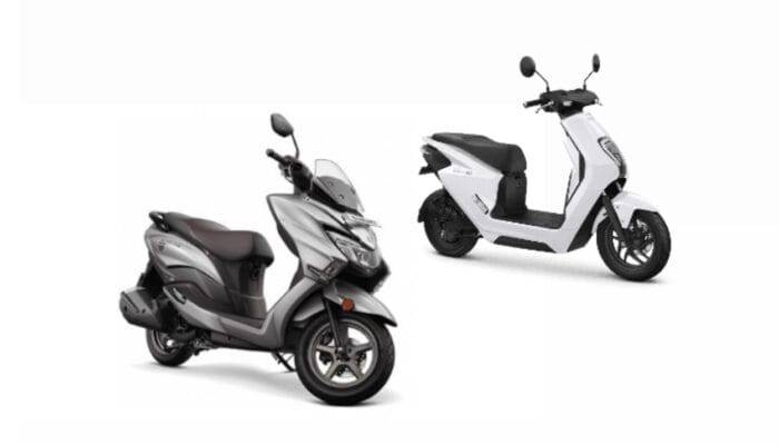 Suzuki e-Burgman vs Honda EM1 e