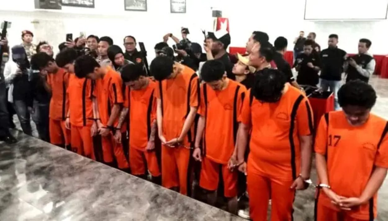 Tawuran Antarkelompok Genk Motor Hingga Tewas, 8 Pelaku Ditangkap Satreskrim Polres Sukabumi Kota