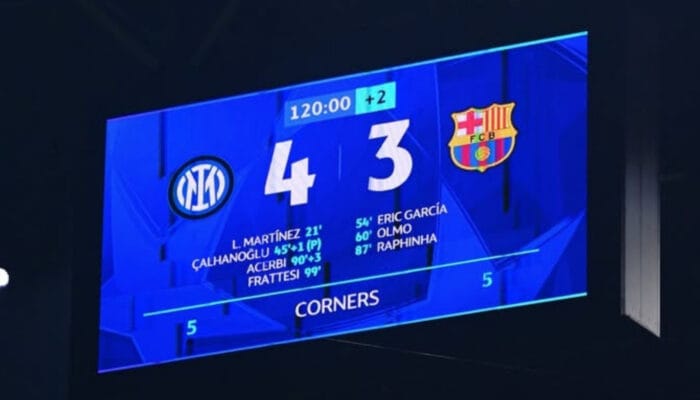 Drama Gol dalam 2 Leg Inter vs Barcelona