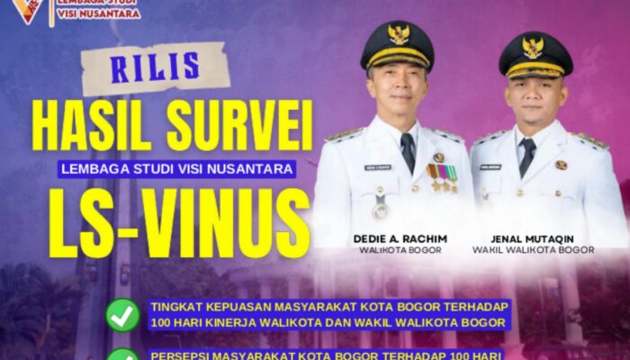 LS Vinus Rilis 100 Hari Kinerja Wali Kota dan Wakil Wali Kota Bogor Periode 2024-2029