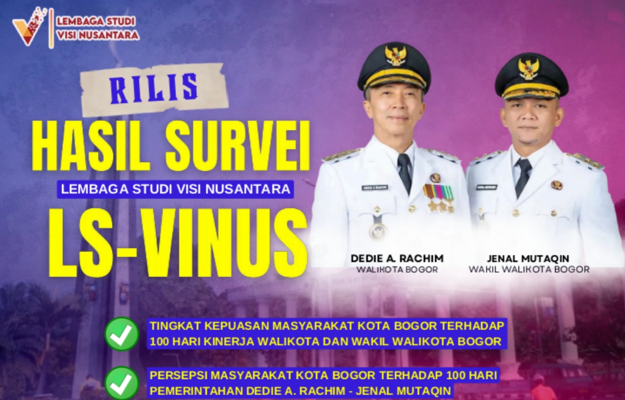 LS Vinus Rilis 100 Hari Kinerja Wali Kota dan Wakil Wali Kota Bogor Periode 2024-2029