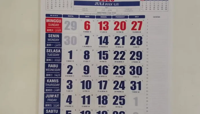 Tanggal 1 Juli Hari Apa? Ini Jawabannya