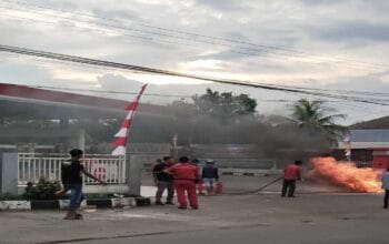 Motor Bison Terbakar Usai Isi BBM di SPBU Cipeuyeum Cianjur