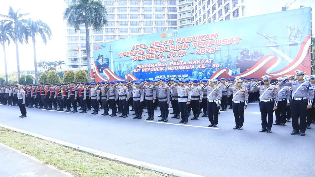 Polri Kerahkan 9.035 Personel Amankan HUT Ke-80 RI