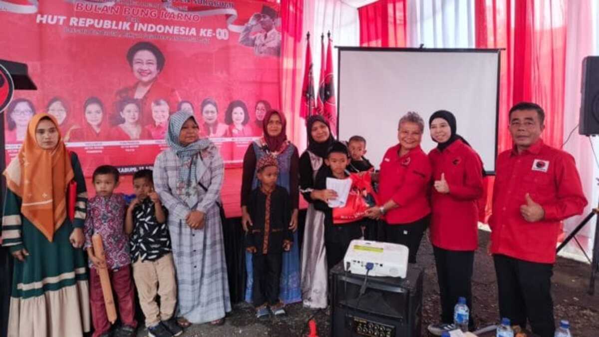 Rangkaian Bulan Bung Karno di Sukabumi, 3 Ketua DPP PDIP Salurkan PIP & Borong UMKM Binaan Partai