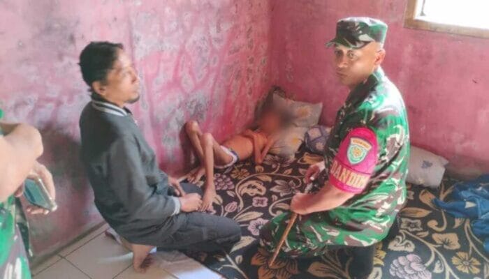Sigap! Dandim 0607/ Kota Sukabumi, Beri Pertolongan Anak Penderita Gizi Buruk di Gunungguruh Kab. Sukabumi