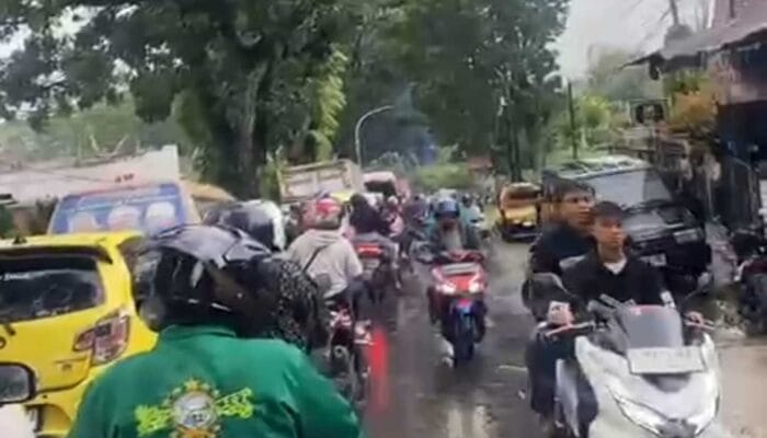 3 Pohon Tumbang di Mande Cianjur Bikin Jalan Macet!