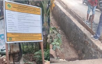 Diduga Pekerjaan Rekontruksi Jalan Kabupaten di Kecamatan Jonggol Gunakan Material Batu Bekas