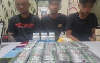 Edarkan Ribuan Obat Hexymer & Tramadol, Satres Narkoba Polres Sukabumi Kota, 3 Pelaku Terancam 15 Tahun Penjara