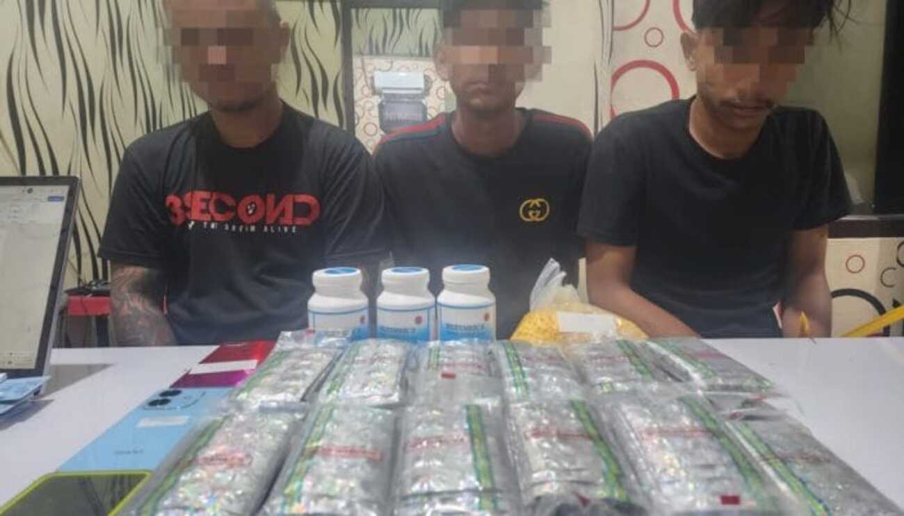 Edarkan Ribuan Obat Hexymer & Tramadol, Satres Narkoba Polres Sukabumi Kota, 3 Pelaku Terancam 15 Tahun Penjara