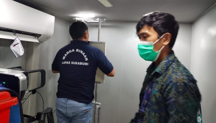 487 Warga Binaan Lapas Kelas IIB Sukabumi di Tes Skrining TBC oleh Ditjenpas dan Kemenkes RI