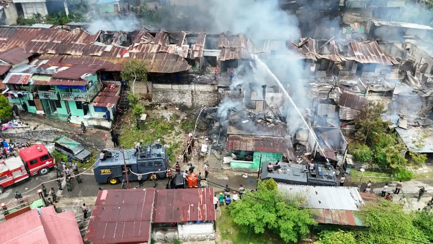 Kebakaran Hebat di Kodam Lama Jayapura, 20 Rumah Ludes