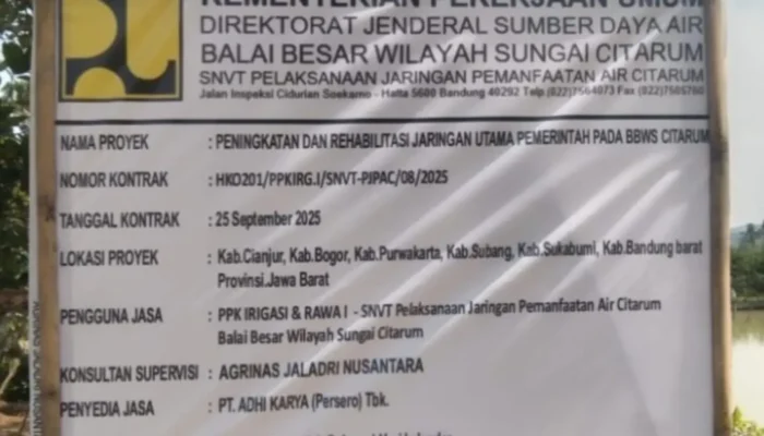 Proyek Peningkatan dan Rehabiltasi Jaringan BBWS di Wanali Diduga Menggunakan Material Batu dari Lokasi Tambang Ilegal