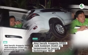 Aksi Heroik Anggota DPRD Kabupaten Bogor, Nurodin Jaro Peloy, Evakuasi Langsung Mobil Nyaris Masuk Jurang!
