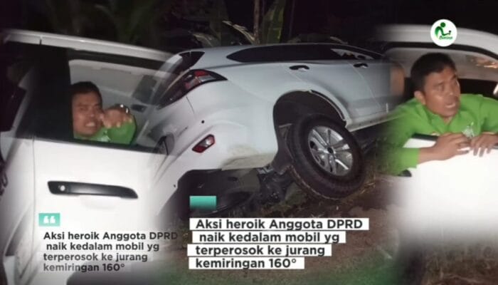Aksi Heroik Anggota DPRD Kabupaten Bogor, Nurodin Jaro Peloy, Evakuasi Langsung Mobil Nyaris Masuk Jurang!