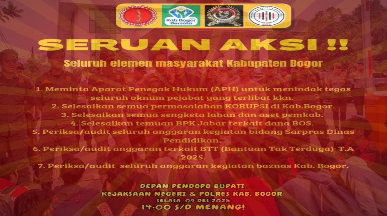 GMPB Serukan Aksi Hari Anti Korupsi Sedunia: Desak APH Tindak Tegas Praktik KKN di Kabupaten Bogor