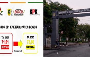 Status 'Waspada' Resiko Korupsi di Kabupaten Bogor Masih Membayangi, Meski Telah Keluar dari Status 'Zona Merah'