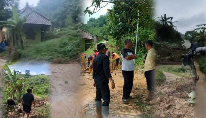 Hujan Deras Picu Longsor di Desa Tajur Citeureup, Akses Warga Terhambat