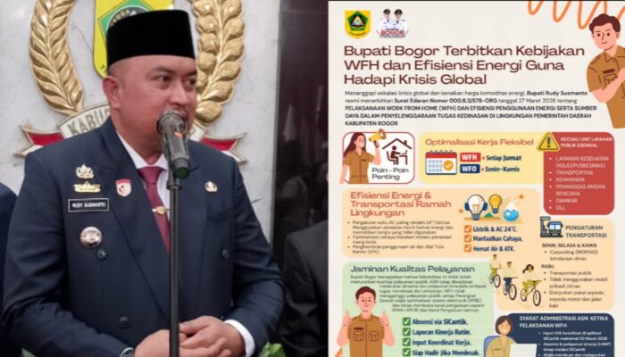 Hadapi Krisis Global, Bupati Bogor Terbitkan Kebijakan WFH dan Efisiensi Energi bagi ASN di Pemkab Bogor