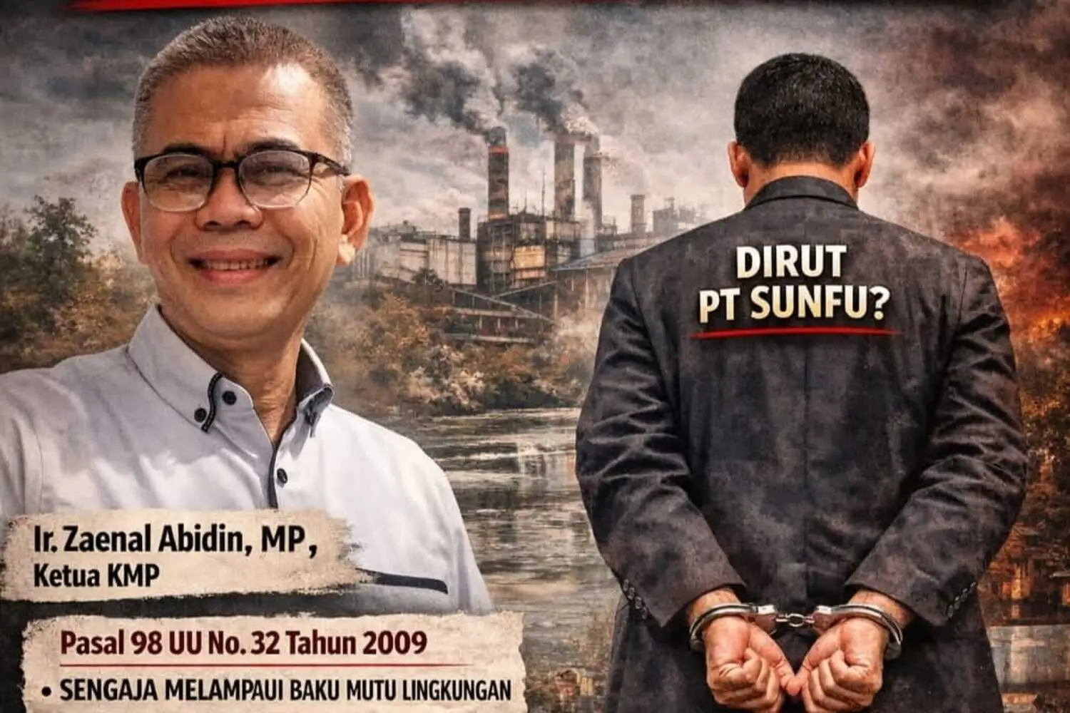 KMP Desak Penahanan Direktur PT SunFu: Unsur Sengaja Pidana Lingkungan dan Pemalsuan Dokumen Dinilai Telah Terpenuhi