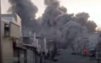 Markas Bulan Sabit Merah Iran di Mahabad Hancur Terkena Rudal