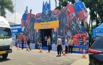 Posko Megatron di Tol Padalarang KBB Curi Perhatian Pemudik