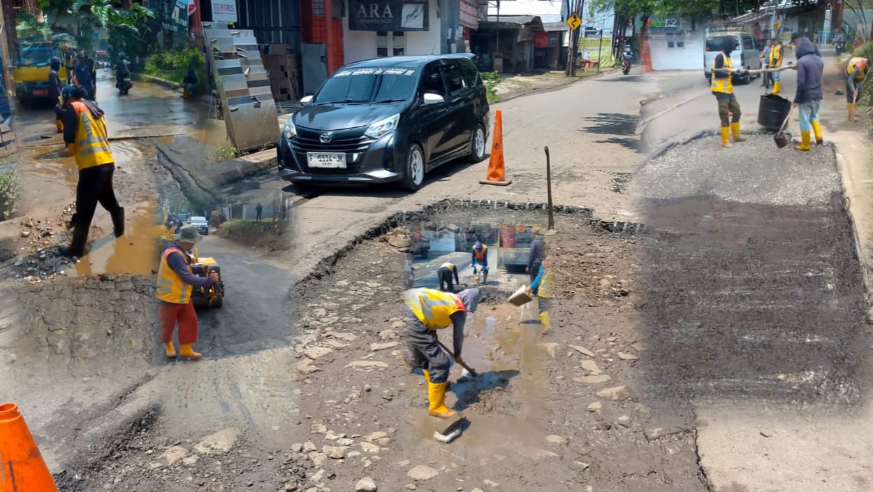 Sempat Viral, UPT Jalan Cileungsi Langsung Gercep Perbaiki Kerusakan Jl. Raya Bojong Nangka Bogor 1 Sempat Viral, UPT Jalan Cileungsi Langsung Gercep Perbaiki Kerusakan Jl. Raya Bojong Nangka Bogor