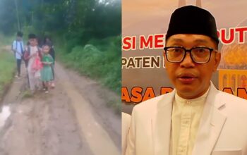 Siswa di Kecamatan Klapanunggal Jalan Kaki dan Tempuh Jarak 9 KM Lewati Jalan Rusak, Ketua APDESI Kabupaten Bogor Janji Akan Tindaklanjuti 