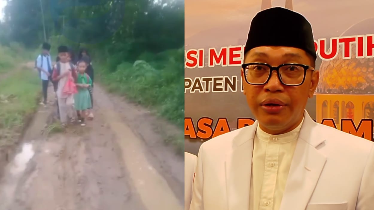 Siswa di Kecamatan Klapanunggal Jalan Kaki dan Tempuh Jarak 9 KM Lewati Jalan Rusak, Ketua APDESI Kabupaten Bogor Janji Akan Tindaklanjuti 